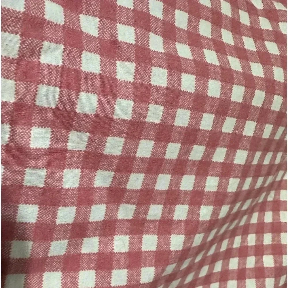 RALPH LAUREN Twin Flat Sheet WENDY/LARGE GINGHAM Pink/White VINTAGE EEUC!
